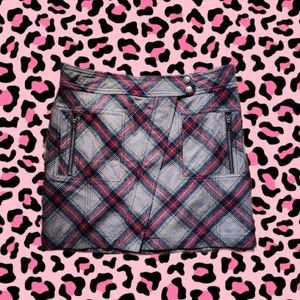 L.A.M.B plaid mini skirt